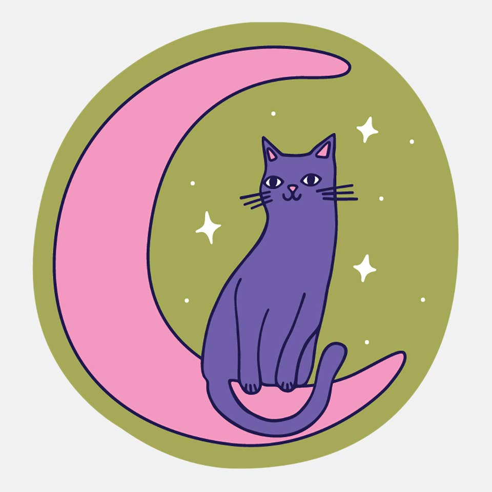 Moon Kitty Sticker