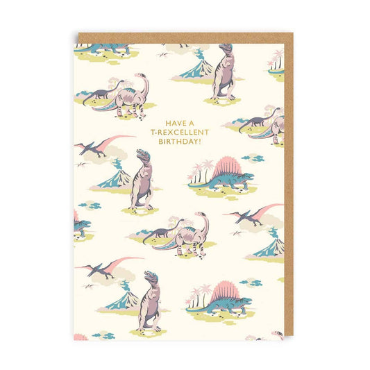 Pastel Dinosaurs Greeting Card