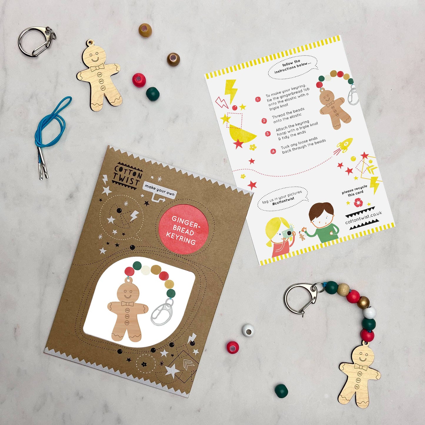 Make Your Own Gingerbread Character Keyring Craft